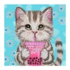 >SALE<5D DIY Partial Special Shaped Drill Diamond Painting Cat Kit Home Decor (YXC255)
