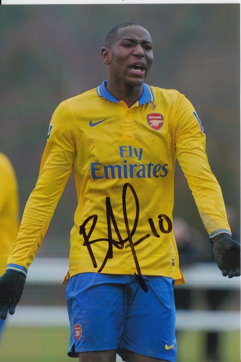 ARSENAL HAND SIGNED BENIK AFOBE 6X4 Photo Poster painting 1.