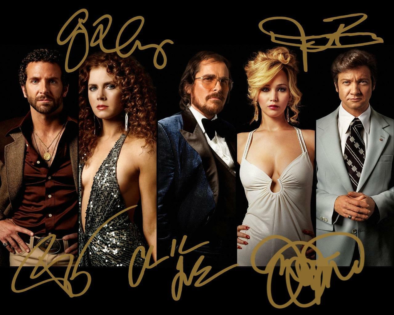 AMERICAN HUSTLE Cast Bale,Cooper SIGNED AUTOGARPHED 10 X 8