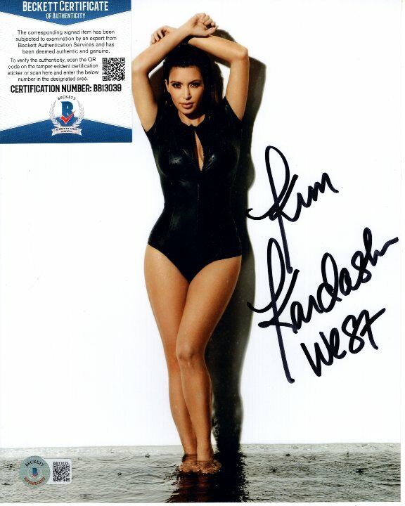 KIM KARDASHIAN WEST signed 8x10 Photo Poster painting Beckett BAS