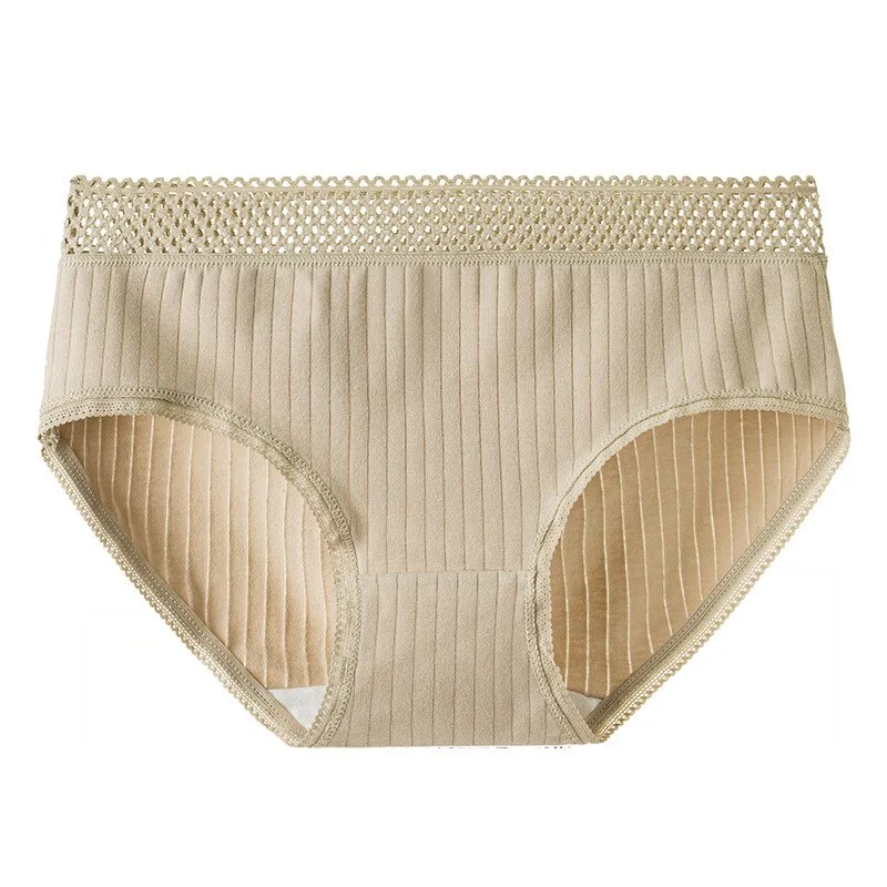 Women's Underwear Panties Cotton Women's Underwear Seamless Mid Waist Comfort Briefs Soft Hollow Female Underpants Girls Panties
