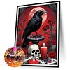 Skelett Kr&auml;he 5d DIY Diamond Art Malerei Sets f&uuml;r Geschenk Zuhause Wanddekoration 30x40cm