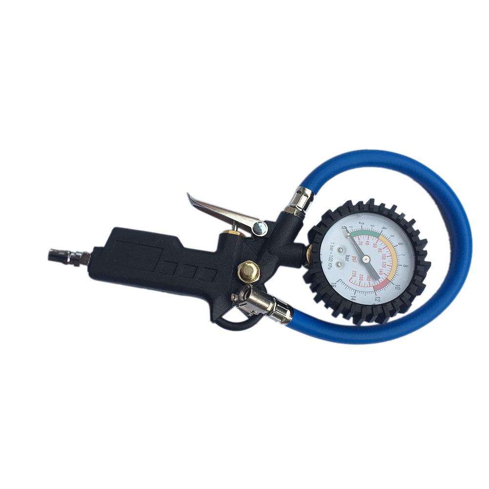 

220PSI Self-locking Pistol Grip Trigger Tire Inflator Tyre Pressure Gauge, 501 Original