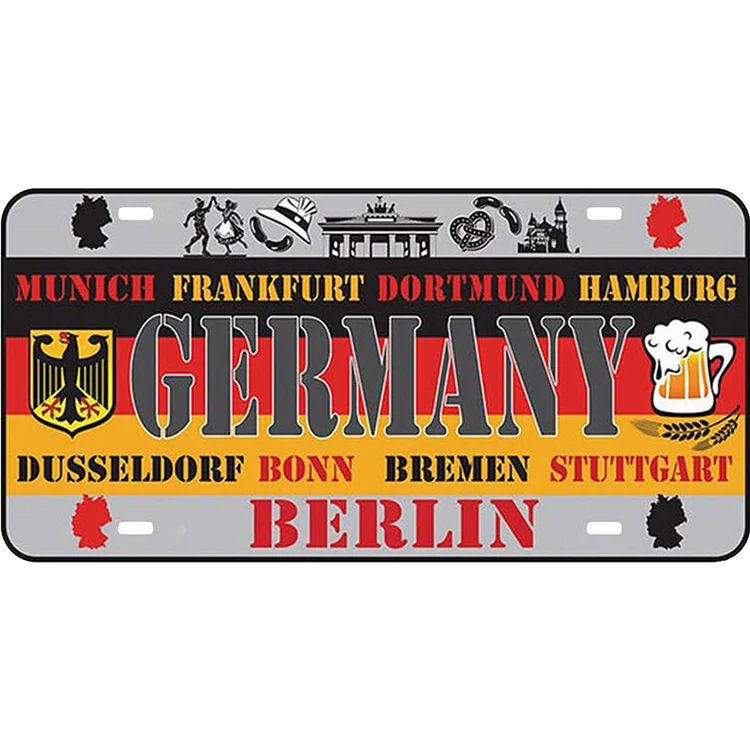 Germerny berlin bière - permis de plaque de voiture - 5.9x11.8inch