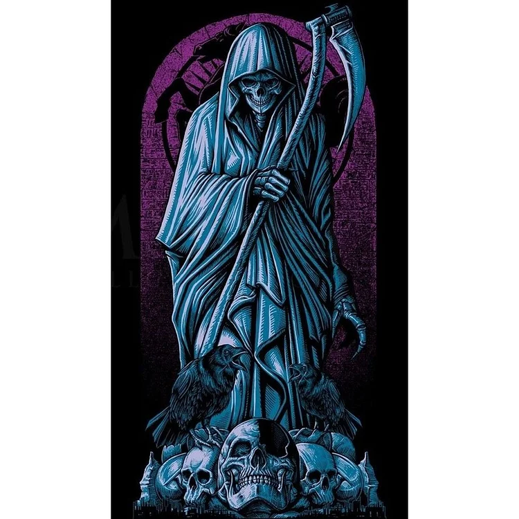Grim Reaper Skull | Full Round/Square Diamond Painting Kits (40x70cm)