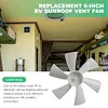 2Pack 6 Inch White Replacement Vent Fan Blades for Bathroom Roof Vent Range Hood
