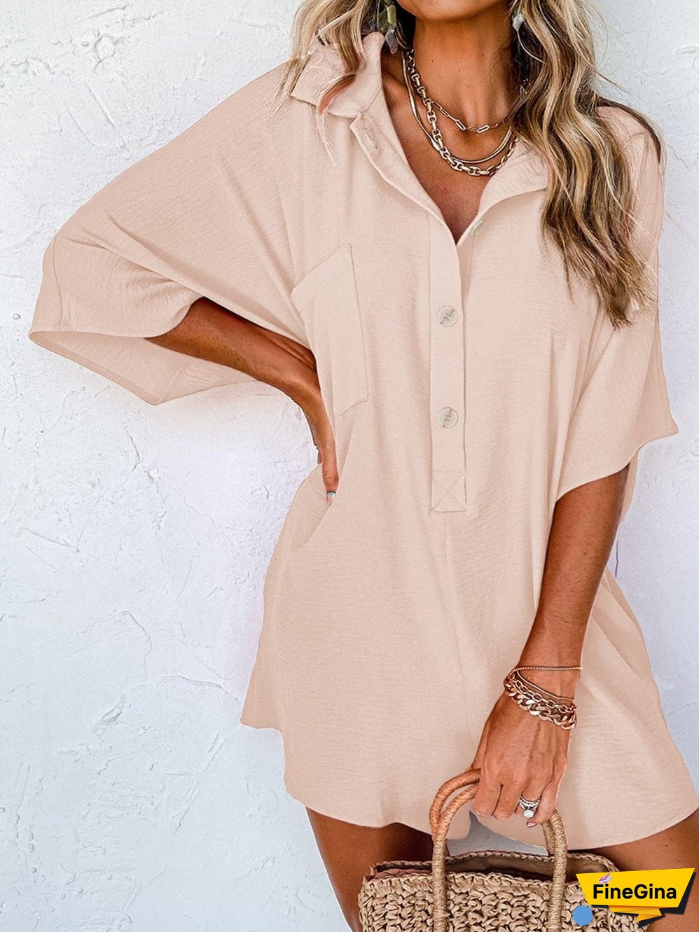 Plus Size Button-Down Jumpsuit