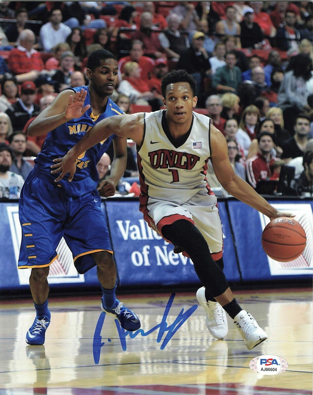 RASHAD VAUGHN signed 8x10 Photo Poster painting PSA/DNA UNLV Autographed