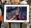 A3 & 4K Size Goddess Aerith Gainsborough 3.0 Decorative Painting - (FF7) Final Fantasy VII Decoration Painting - HuangGua Studio