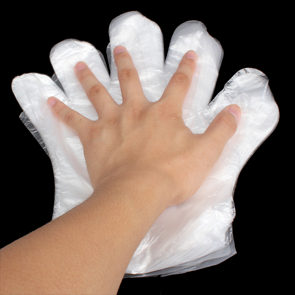 

100 Disposable PE Garden Home Restaurant BBQ Plastic Multifuction Gloves, 501 Original