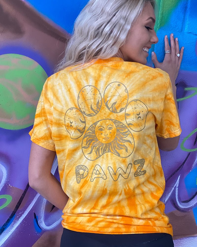 Pawz Gold Tie Dye Luna Print Tee