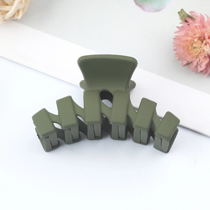 Minimalist Solid Color Arylic Stoving Varnish Hair Claws 1 Piece