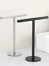 Stainless Steel Hand Towel Holder T-Shape Towel Bar Rack Bath Towel Bar Stand