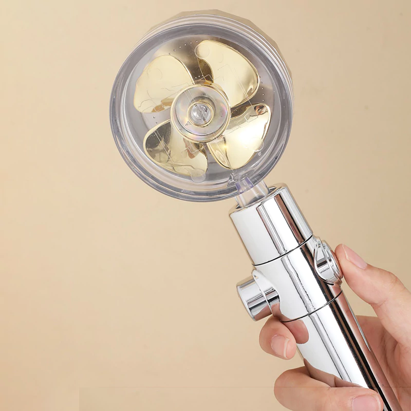 ABS Detachable High Pressure Propeller Driven Shower Head
