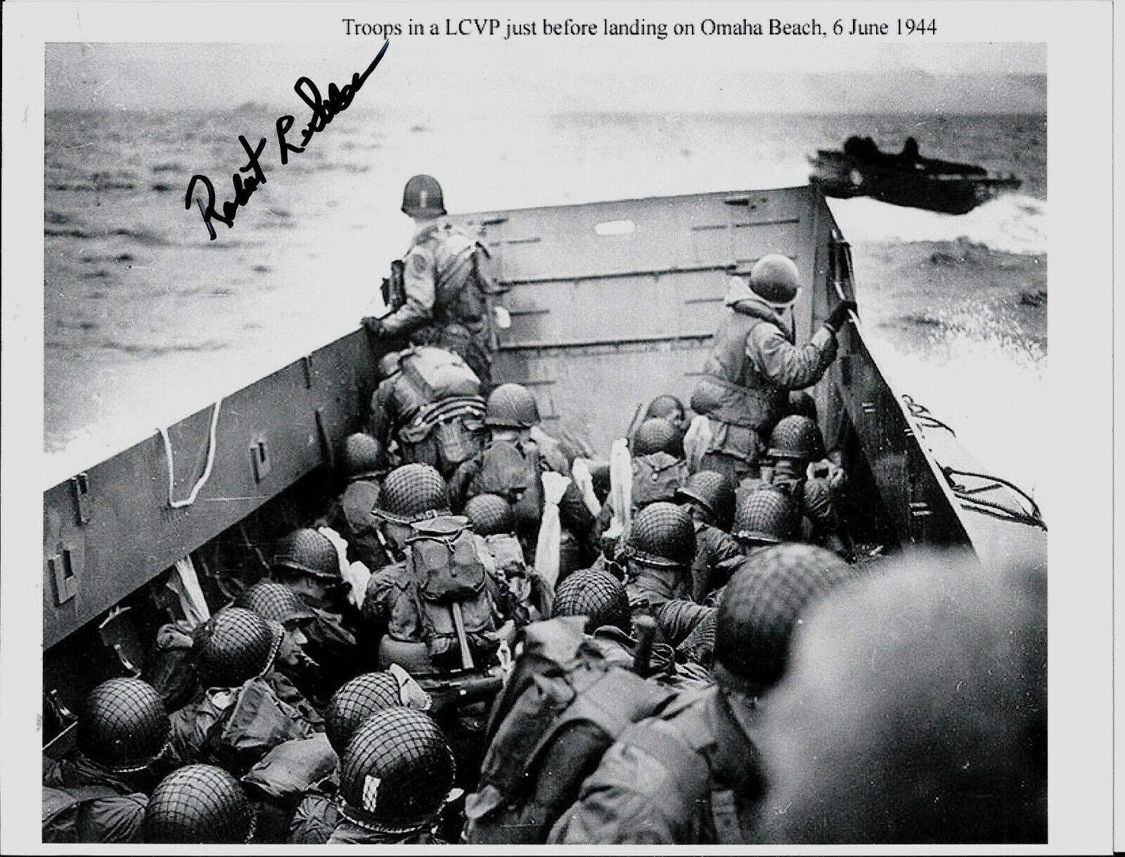 BOB SALES 29TH INFANTRY DIVISION D-DAY VETERAN, SILVER STAR RARE SIGNED Photo Poster painting