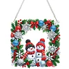 Acryl Weihnachten Schneemann Kranz - 5d DIY Handwerk Anhänger