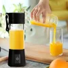 Portable Blender, Personal Mixer Fruit Ice Crushing Rechargeable with USB, Mini Blender for Smoothie, Fruit Juice, Milk Shakes, 13oz, Six 3D Blades for Great Mixing