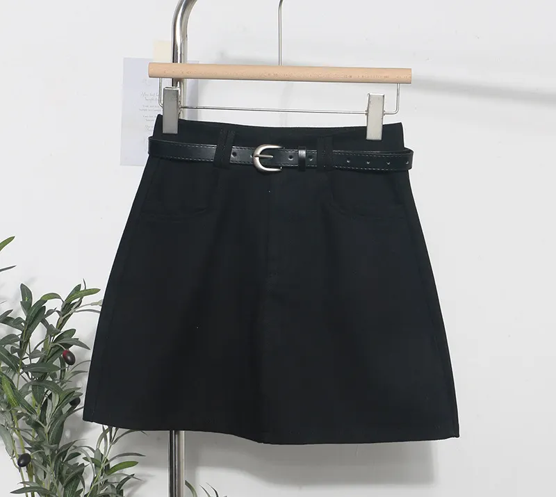 Churchf Real Shooting Kin Color High-Rise Thin Bag Hip Skirt 2025 New Hundred With Belt A Short Skirt 9997