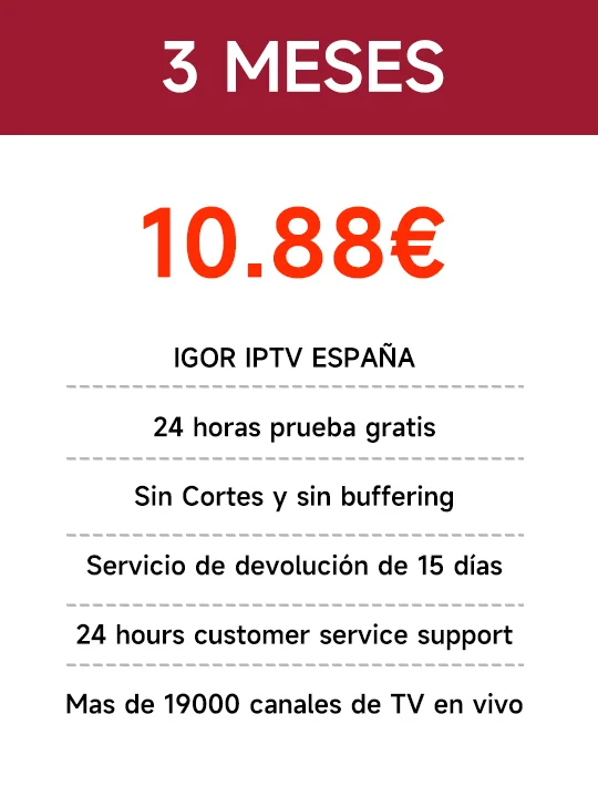 Suscripción IPTV 12 meses / 6 meses / 3 meses (Prueba 24H Gratis