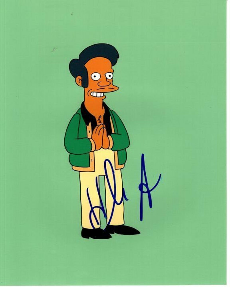 Hank azaria signed autographed the simpsons apu Photo Poster painting