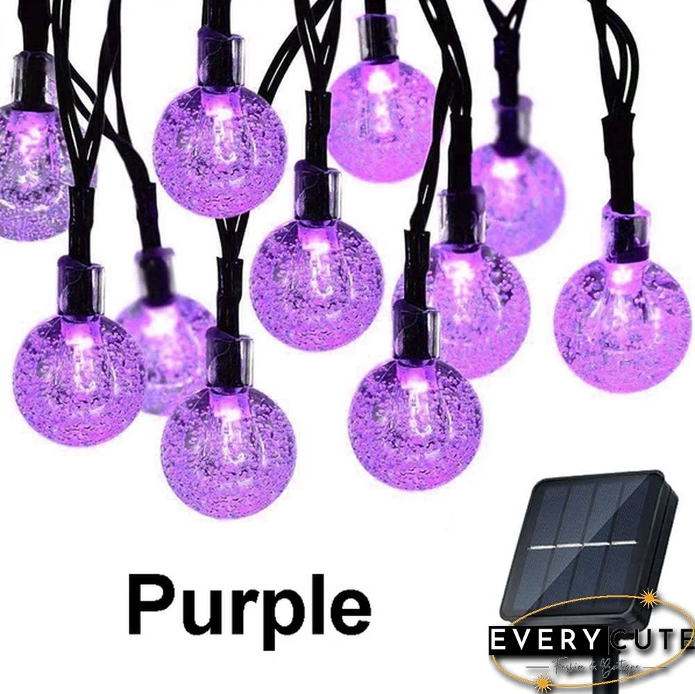 Solar String Lights Garden Outdoor String Lights Waterproof Crystal Ball Fairy Lights, Decoration Lighting for Home,Garden,Patio,Yard, Halloween,Christmas