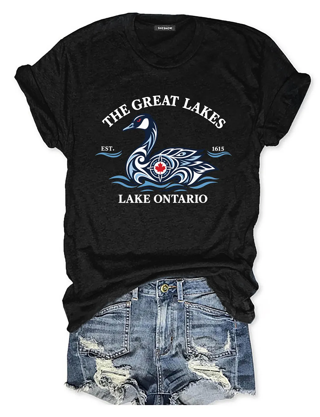 The Great Lakes Lake Ontario Loon Bird T-shirt