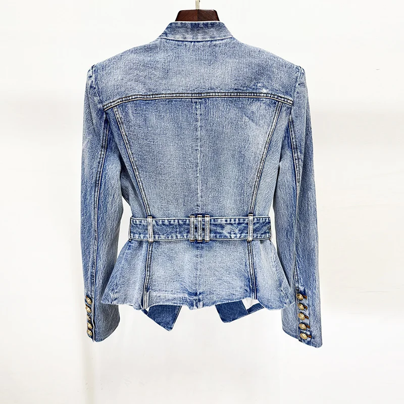 Nigikala Nigikala Early Autumn New Star Fashion T-Shirt Belt Wash Denim Suit Jacket Jacket Jacket