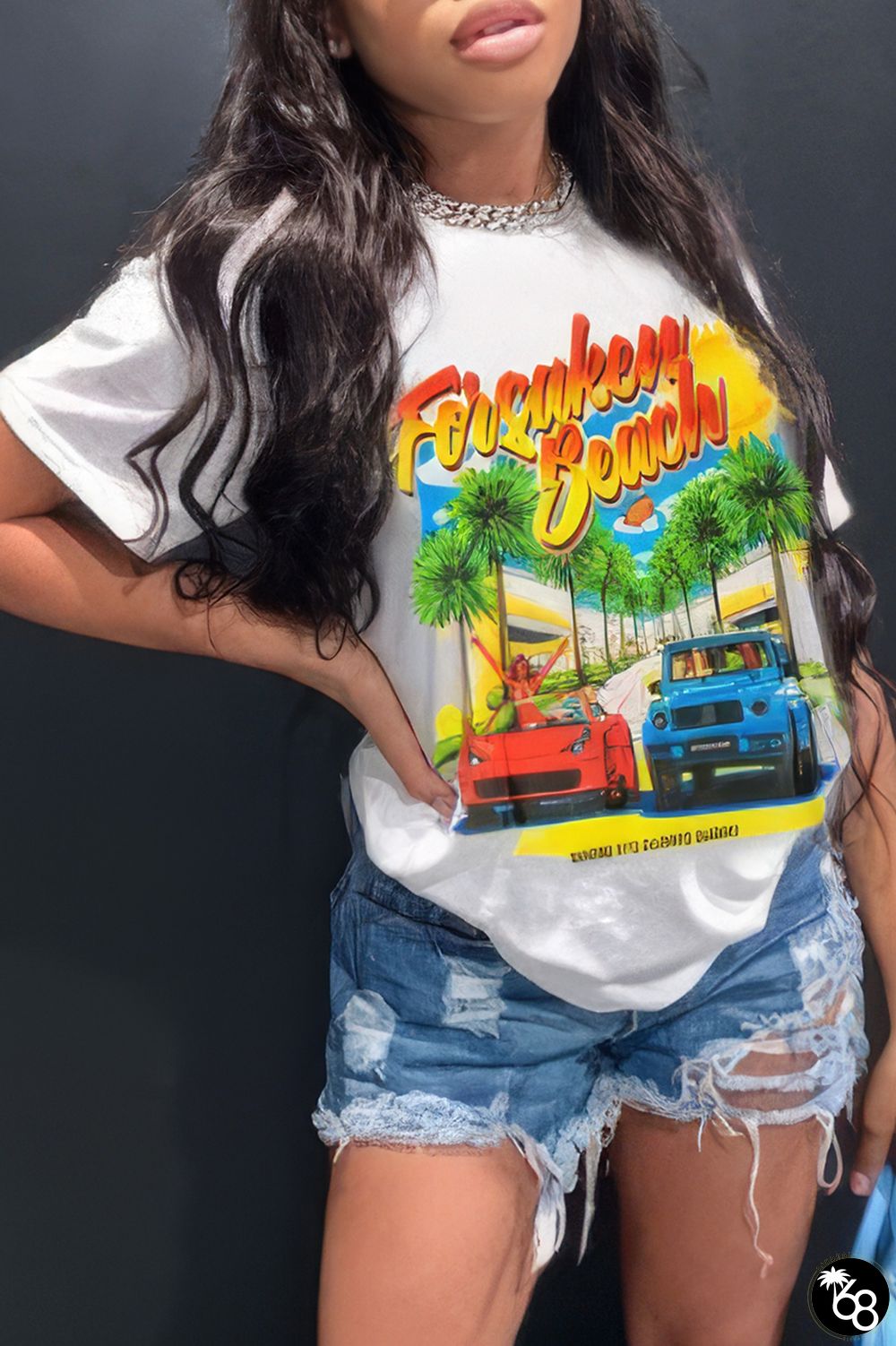Casual Print Patchwork O Neck T-Shirts | 168DEAL