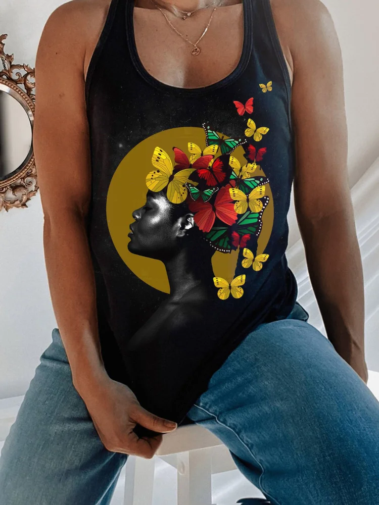 Black Pride Butterflies Art Tank Top