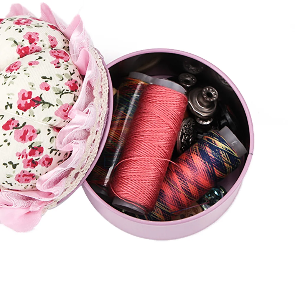 Needle Thread Storage Box Multifunction Sewing Kits Box Lace Box Pincushion Case