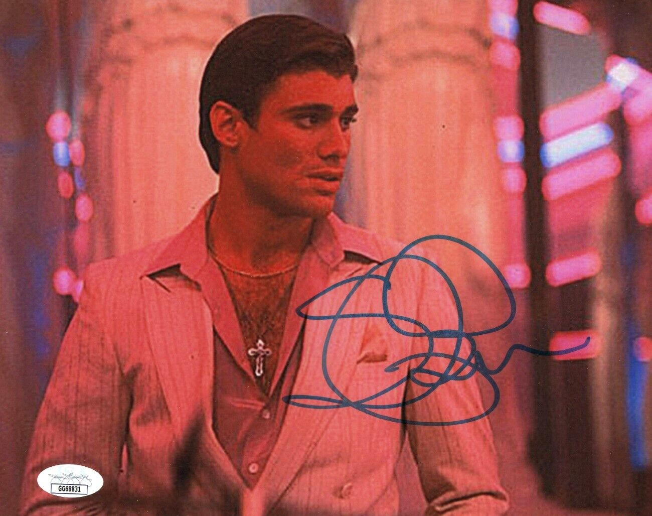 Steven Bauer Signed Autographed 8X10 Photo Poster painting Scarface Pink Suit JSA GG68831