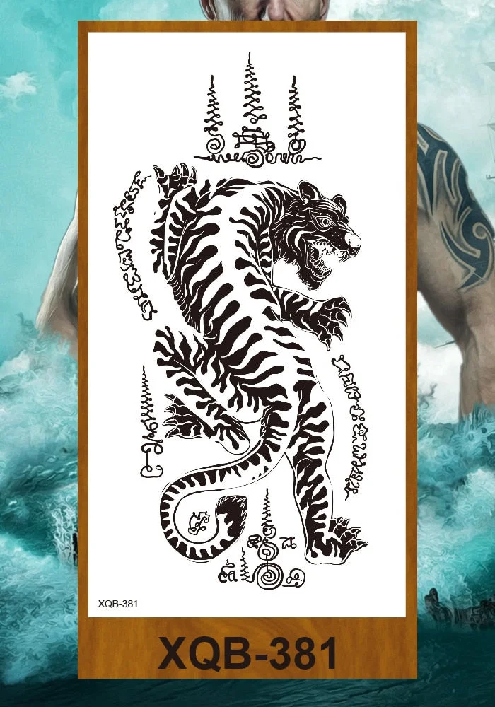 Sexy Fake Tattoo for Woman Large Leg Thigh Body Tattoo Stickers Waterproof Temporary Tattoos Peony Lotus Flowers Fish Dragon