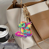6pcs/set Dragon Diamond Painting Keychain DIY Diamond Mosaic Kit Bag Pendant