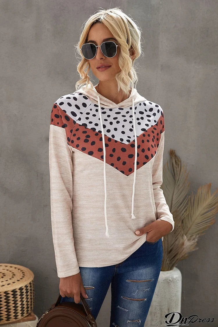 Cheetah Chevron Color Block Hoodie