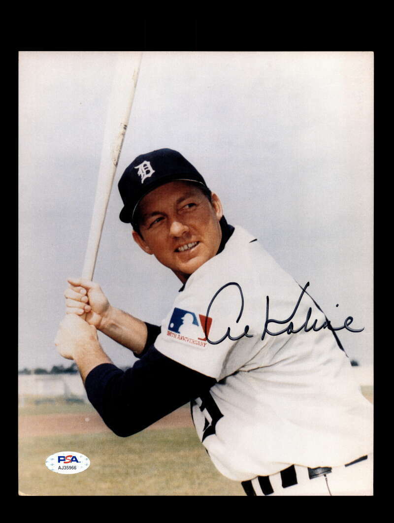 Al Kaline PSA DNA Coa Signed 8x10 Photo Poster painting Tigers Autograph 1