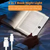 Book Light Rechargeable Clear LED Flat Reading Light with 3 Colors & Timer Dimmable Panel Plate Lamp Funny Gifts for Readers Kids Women Men