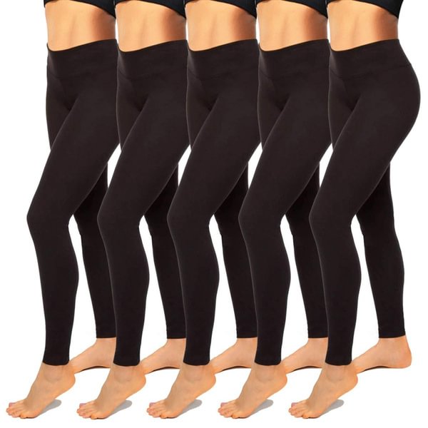 Womens Leggings-High Waisted Leggings for Women Premium Tummy Control Jeggings for Yoga, Workout,Hiking,Running 5 Pack Black Small-Medium - Shop Trendy Women's Fashion | TeeYours