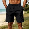 Men's Vintage Linen Casual Beach Vacation Shorts by Inlyline