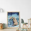 Polar Bear-14CT Stamped Cross Stitch 28*38cm/11.02*14.96in tapestrymarket