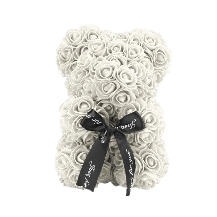 Handcrafted Romantic Rose Flower Teddy Bear