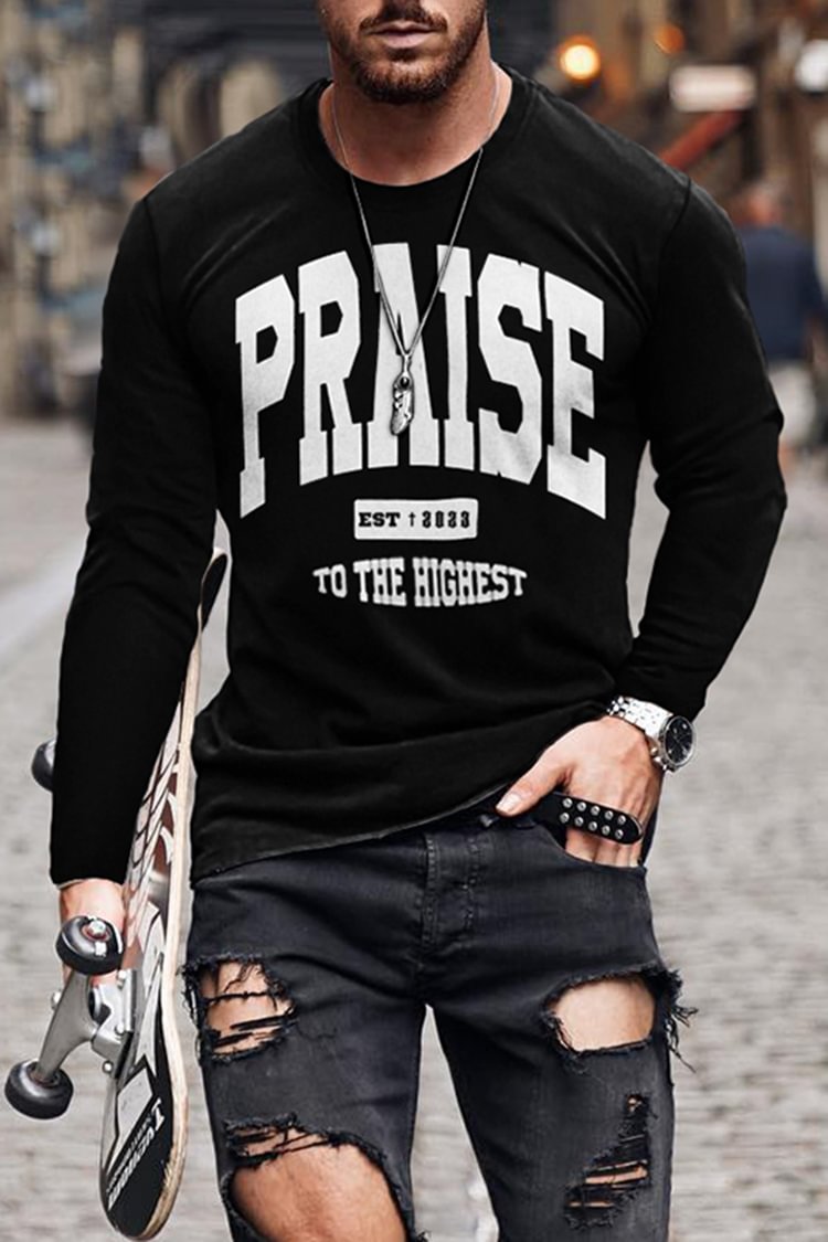 Tiboyz "PRAISE TO THE HIGHEST" Long Sleeve T-Shirt