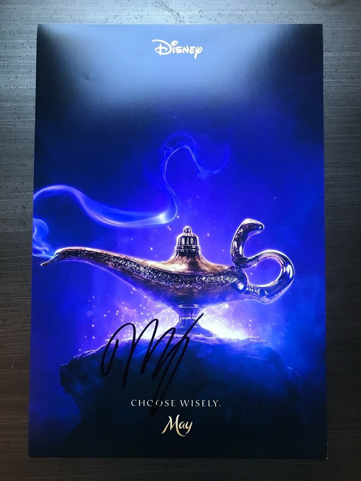 * MENA MASSOUD * signed autographed 12x18 poster * ALADDIN DISNEY MOVIE * 3