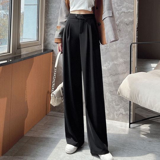 Linen-cotton women's large size loose pants