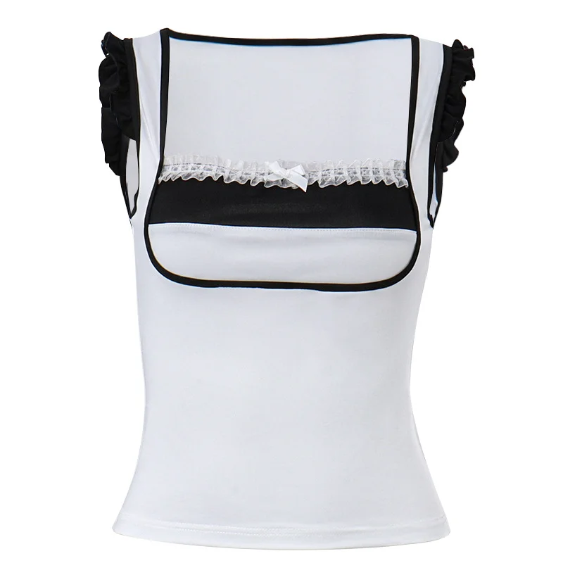 Brownm Brownm New Women's Ins Spice Lace Color Slim Slim Short Vest