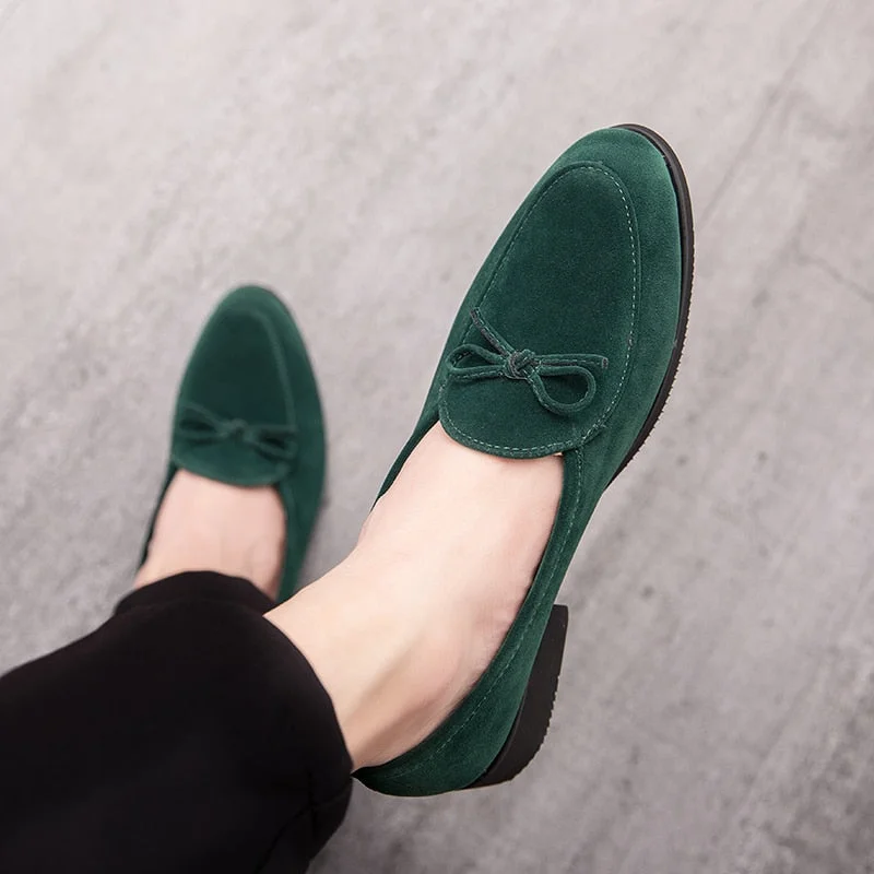 Fashion Men loafers Suede Leather Elegant Slip-on Shoes Vintage Casual moccasins Classic Male Loafer Shoes Zapatos De Hombre