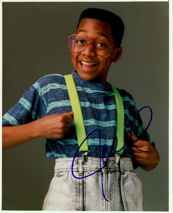 Jaleel White (Family Matters) signed 8x10 Photo Poster painting