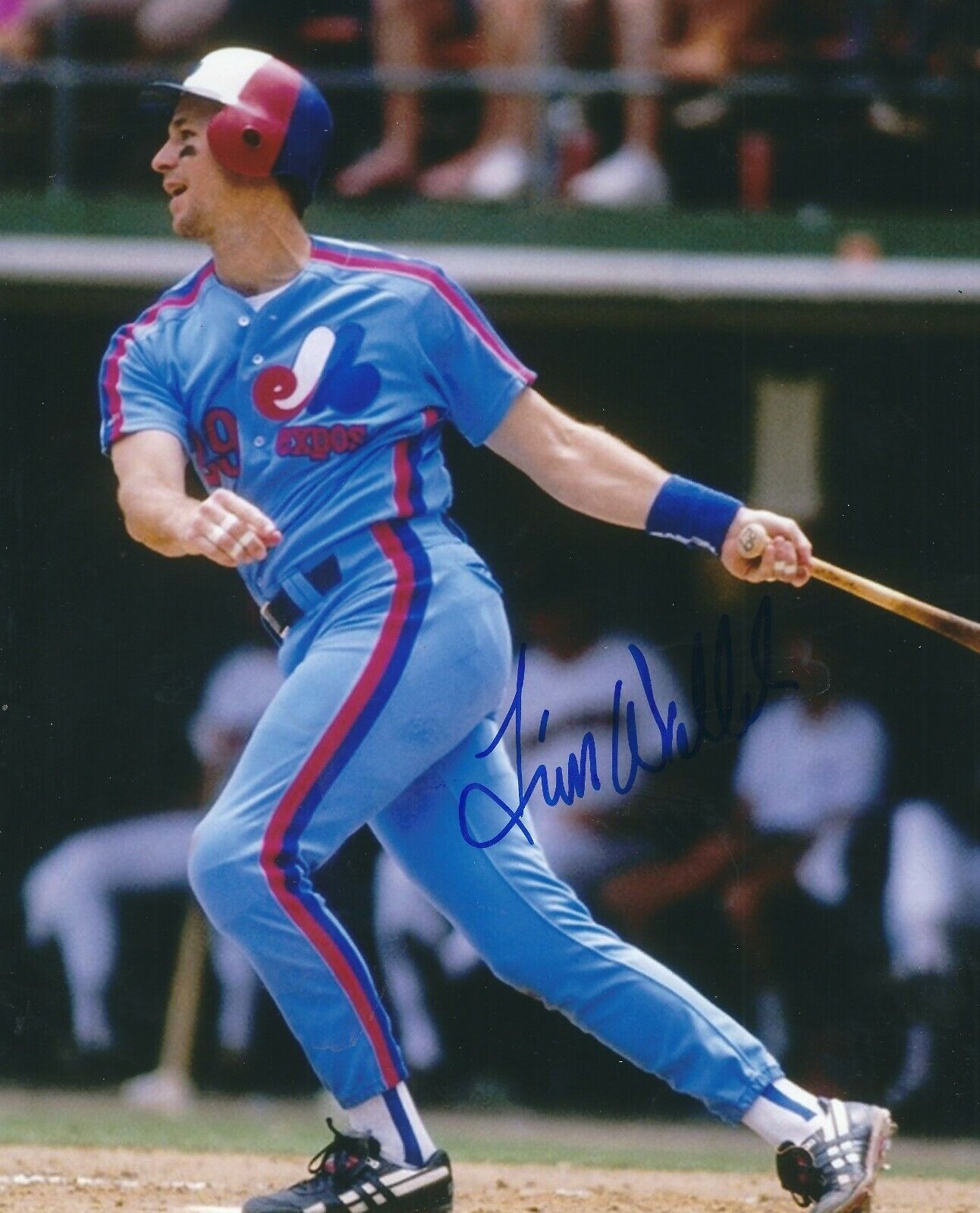 Autographed TIM WALLACH Montreal Expos 8x10 Photo Poster painting w/ COA