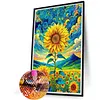 Diamond Painting -DIY Round Drill Sunflower(40x60cm)