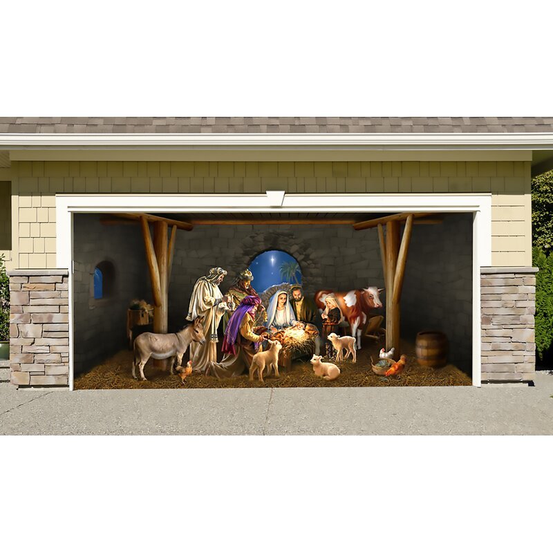 Nativity Garage Door Mural