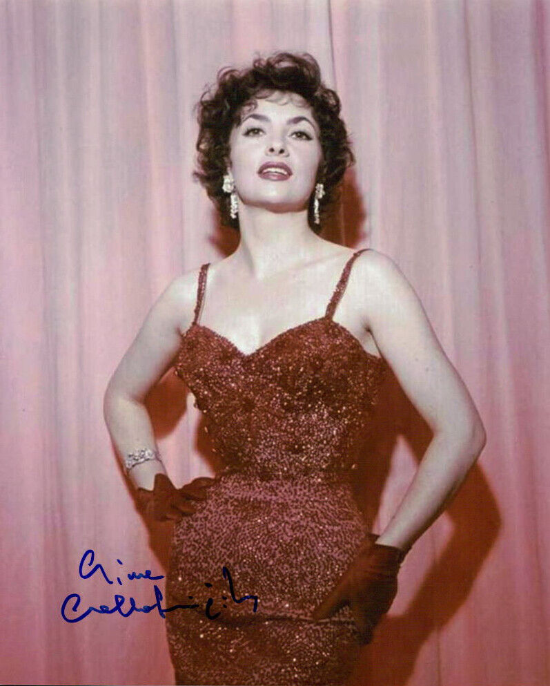 Gina Lollobrigida signed authentic 8x10 Photo Poster painting COA